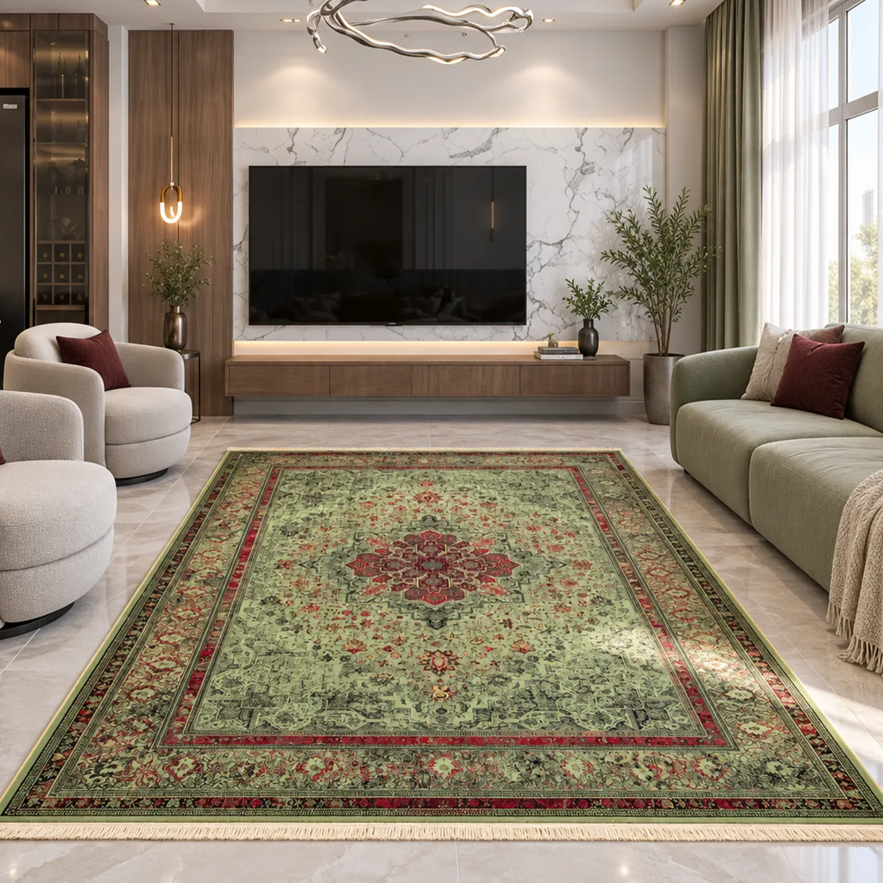 فرش 9 متری 1200 شانه شاهکار جی اس ال هرمس
